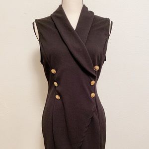 black women button dress